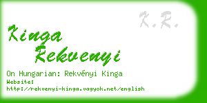 kinga rekvenyi business card