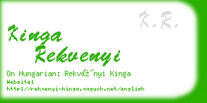 kinga rekvenyi business card